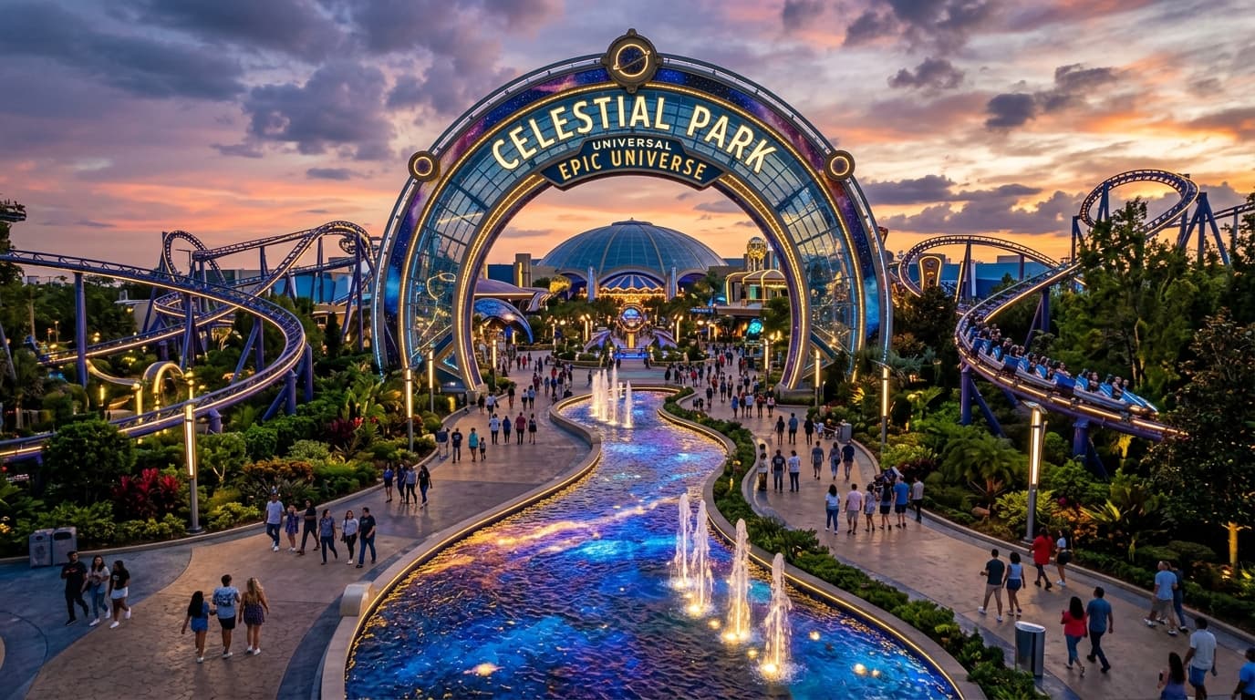 Universal Epic Universe Celestial Park Entrance Arch